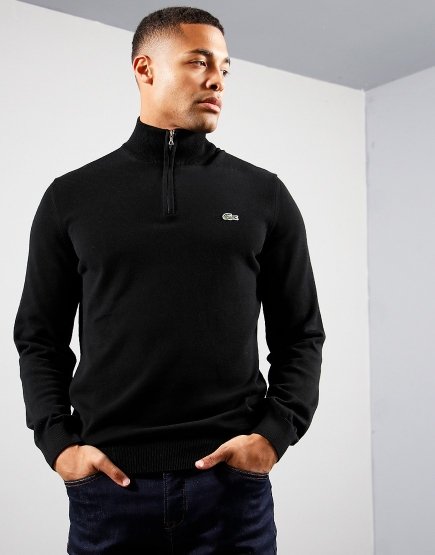 Lacoste Half Zip Knit Black