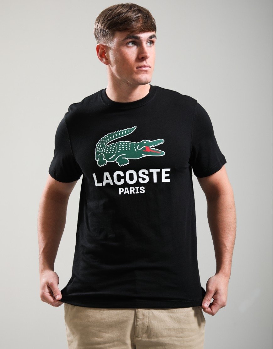 Lacoste Large Croc T-Shirt Black