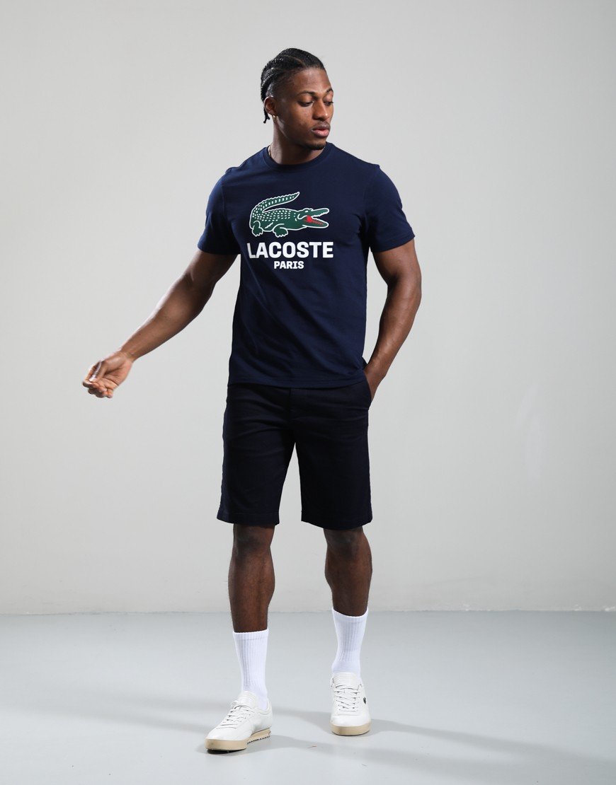 Lacoste Large Croc T-Shirt Navy