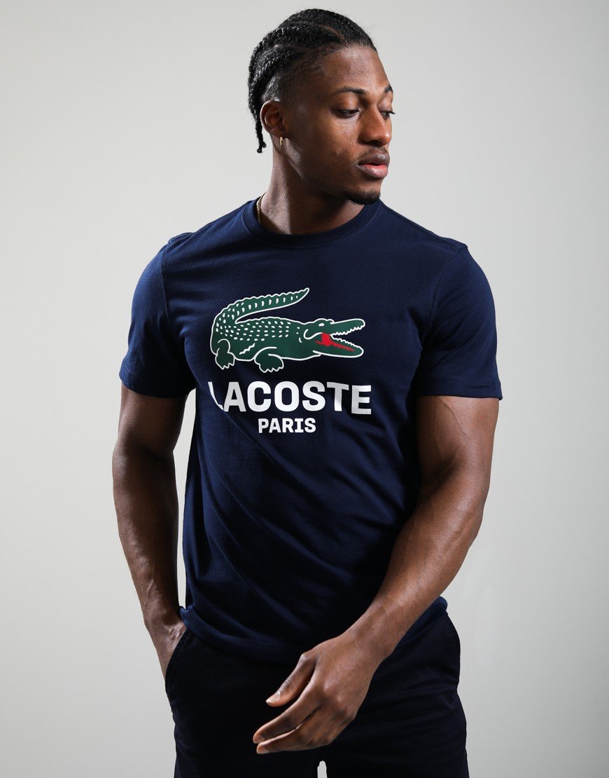Lacoste Large Croc T-Shirt Navy