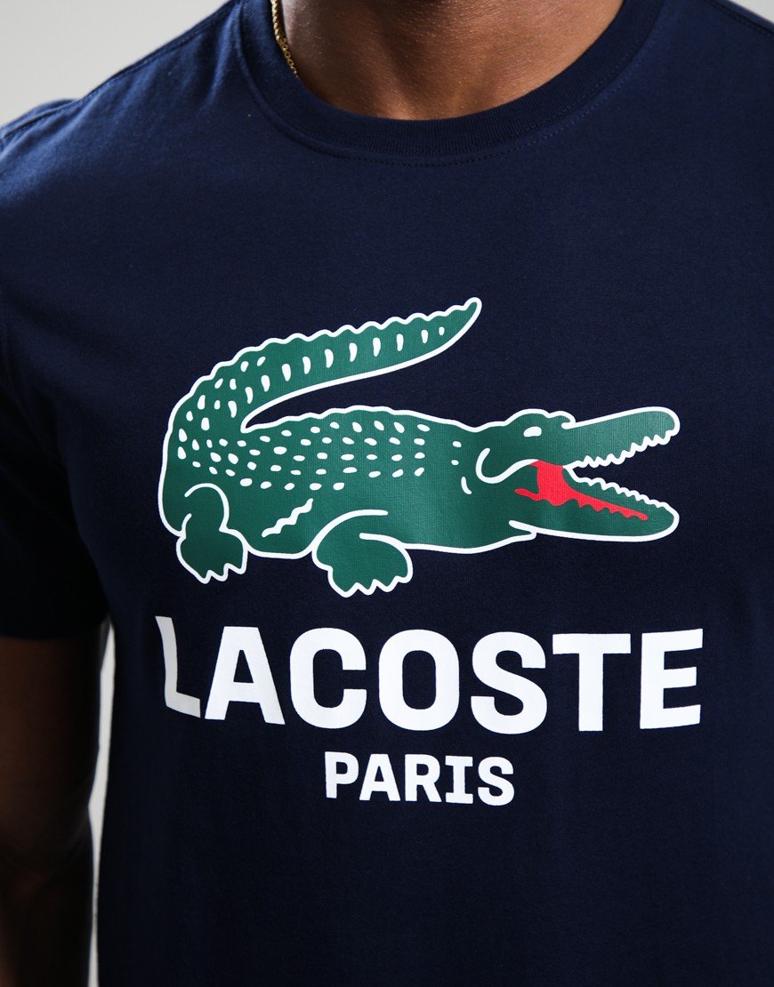 Lacoste Large Croc T-Shirt Navy