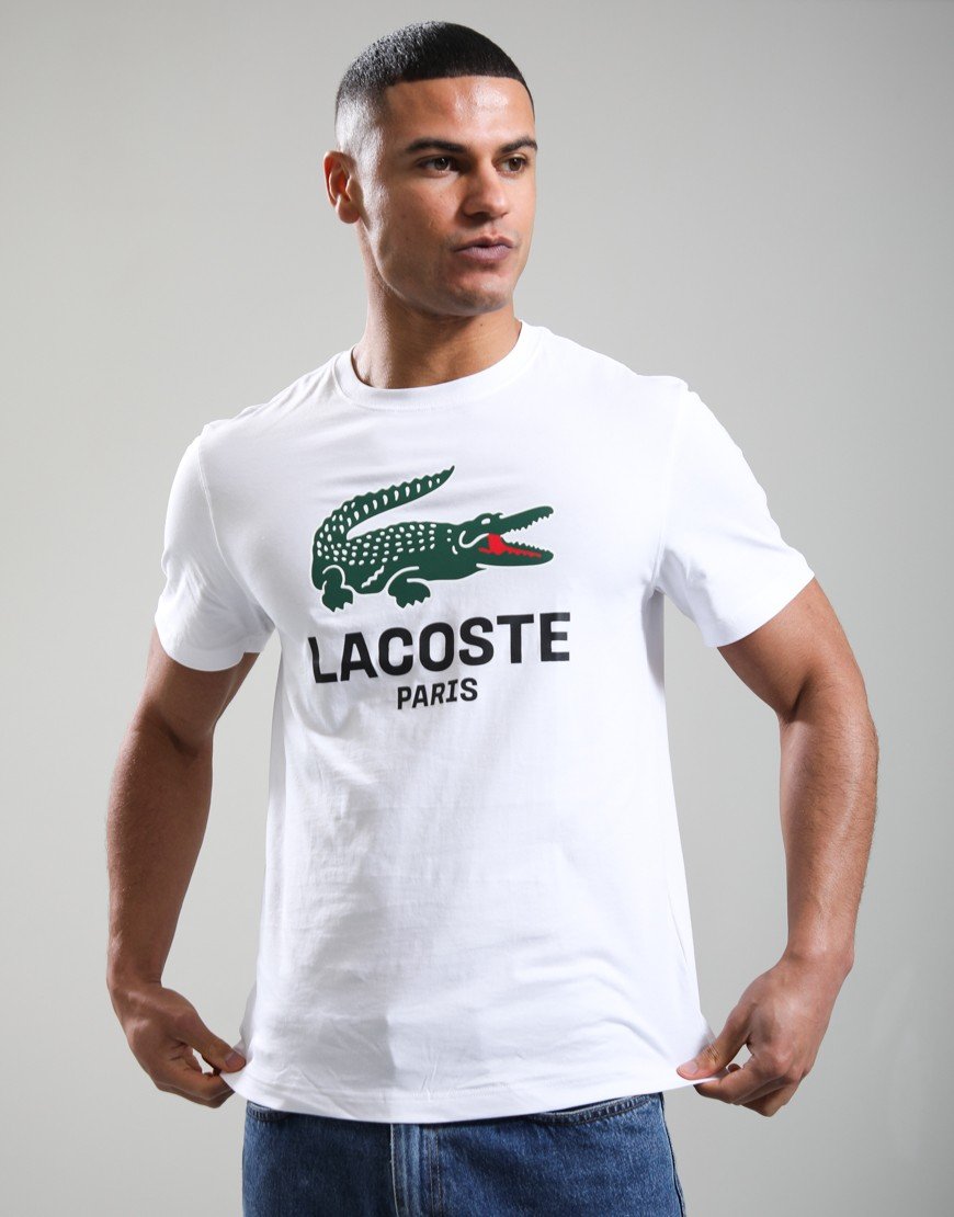 Lacoste Large Croc T-Shirt White