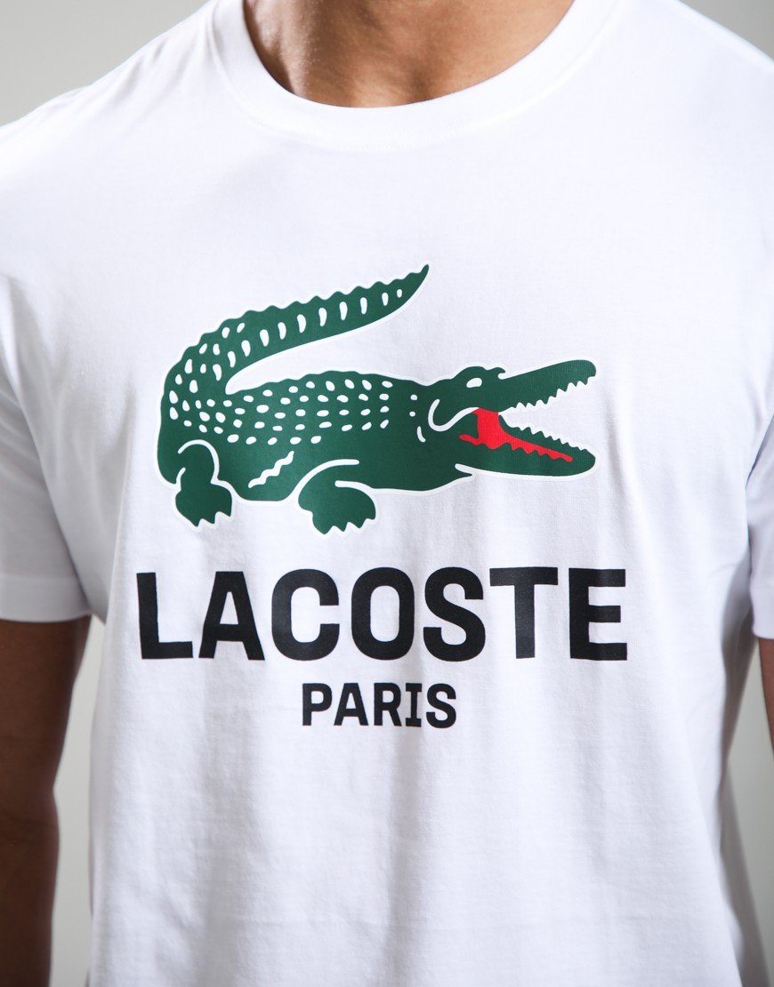 Lacoste Large Croc T-Shirt White