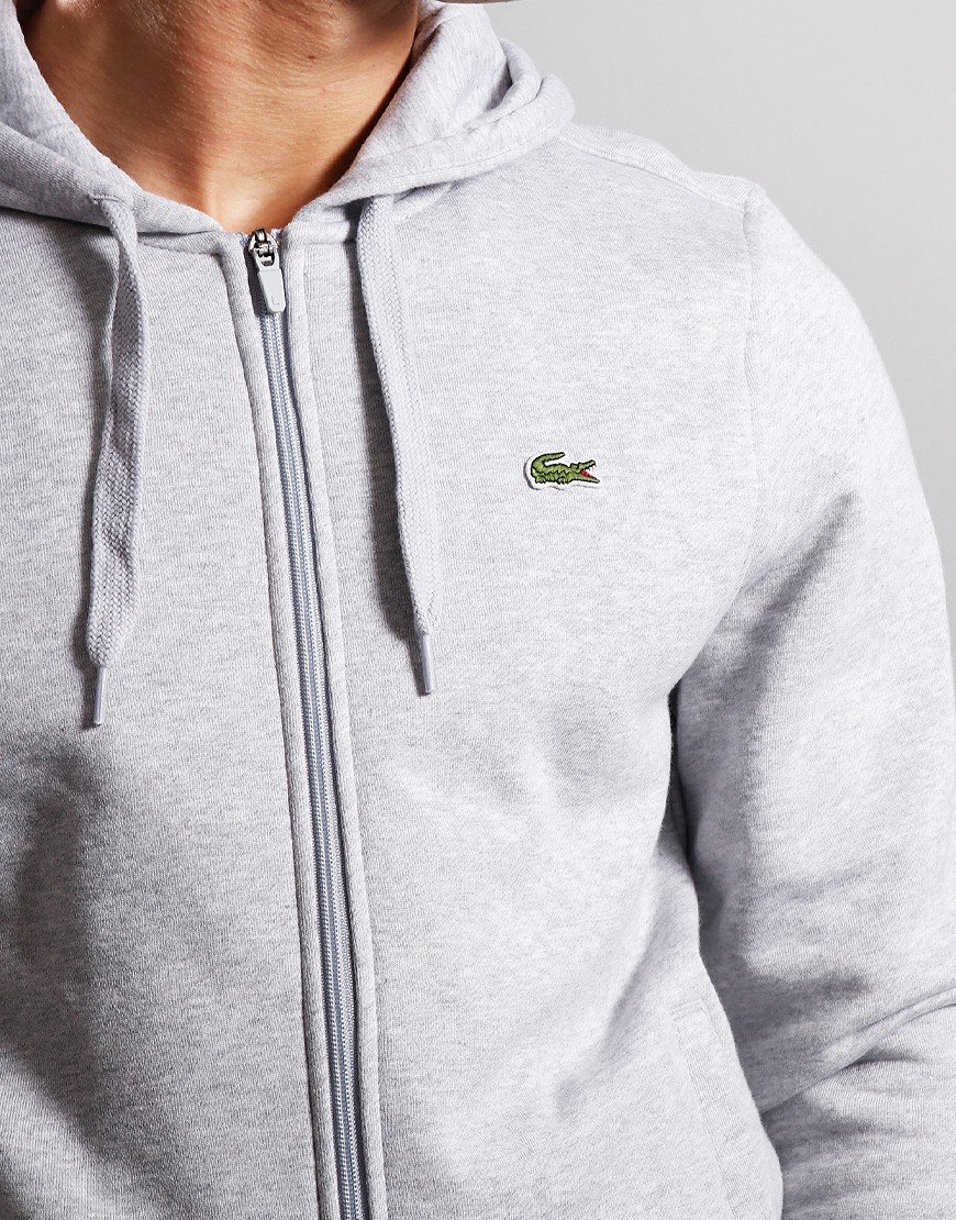 Lacoste SPORT LW Zip Hood Silver Chine