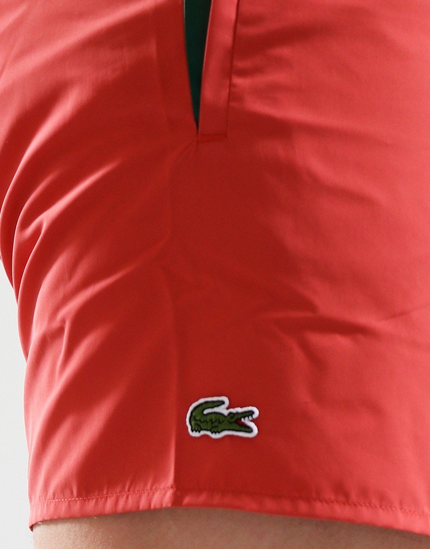 Lacoste Lightweight Swim Shorts Pink/Green
