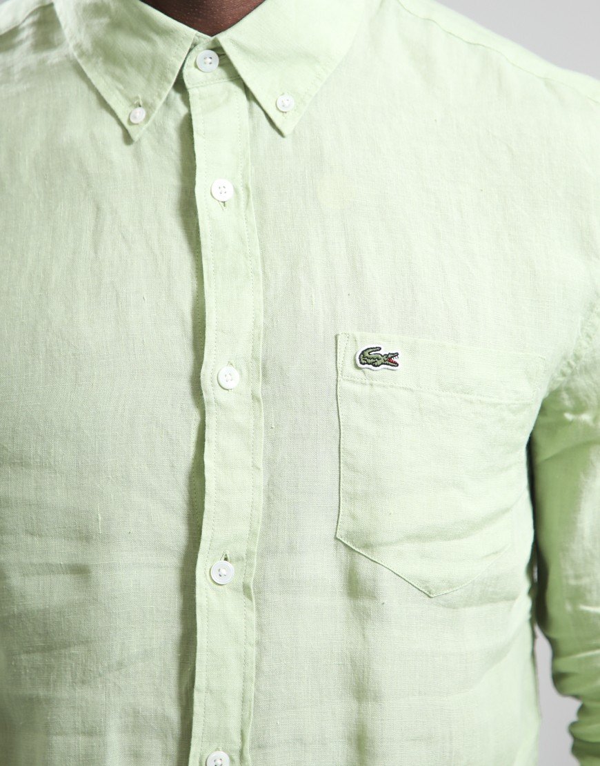 Lacoste Linen Long Sleeve Shirt Birch