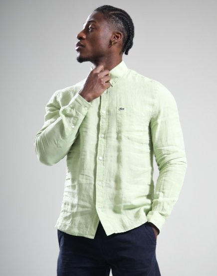 Lacoste Linen Long Sleeve Shirt Birch