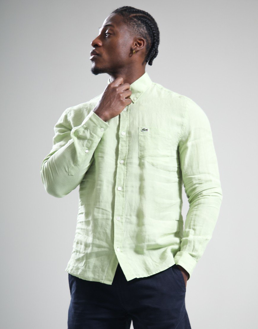 Lacoste Linen Long Sleeve Shirt Birch