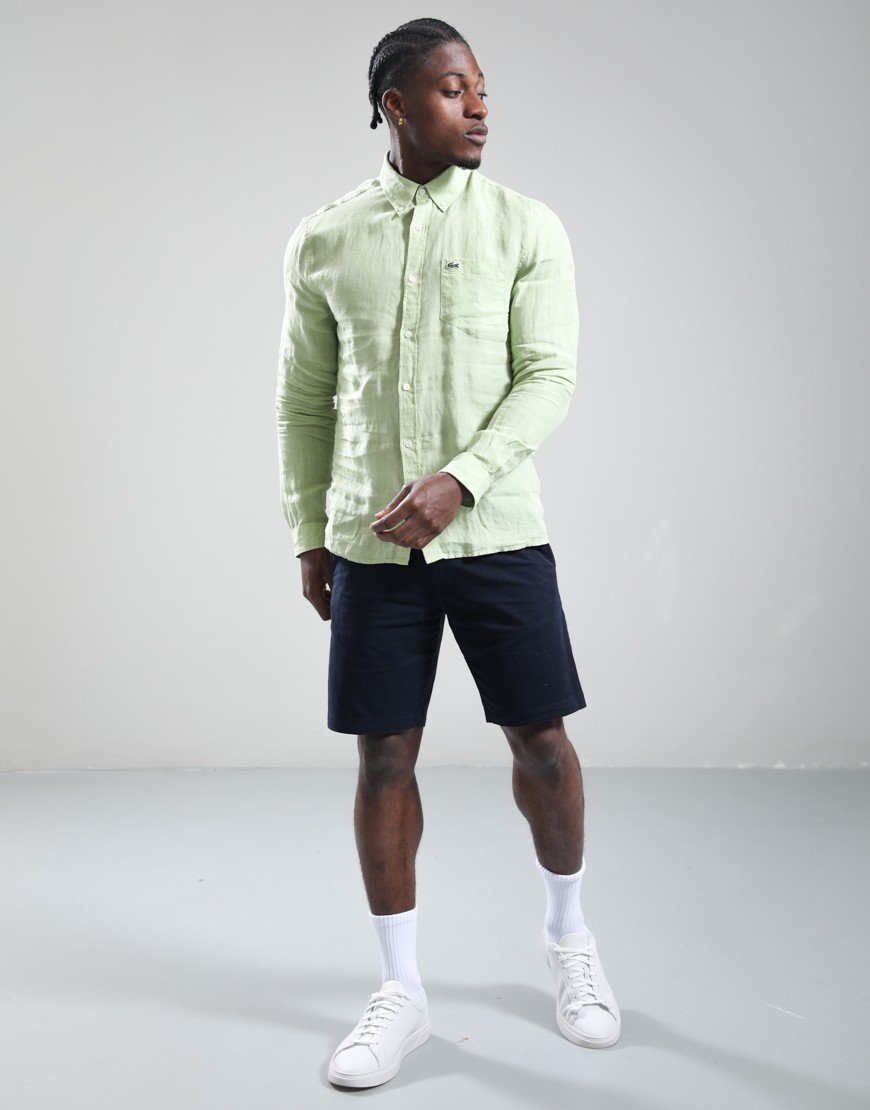 Lacoste Linen Long Sleeve Shirt Birch