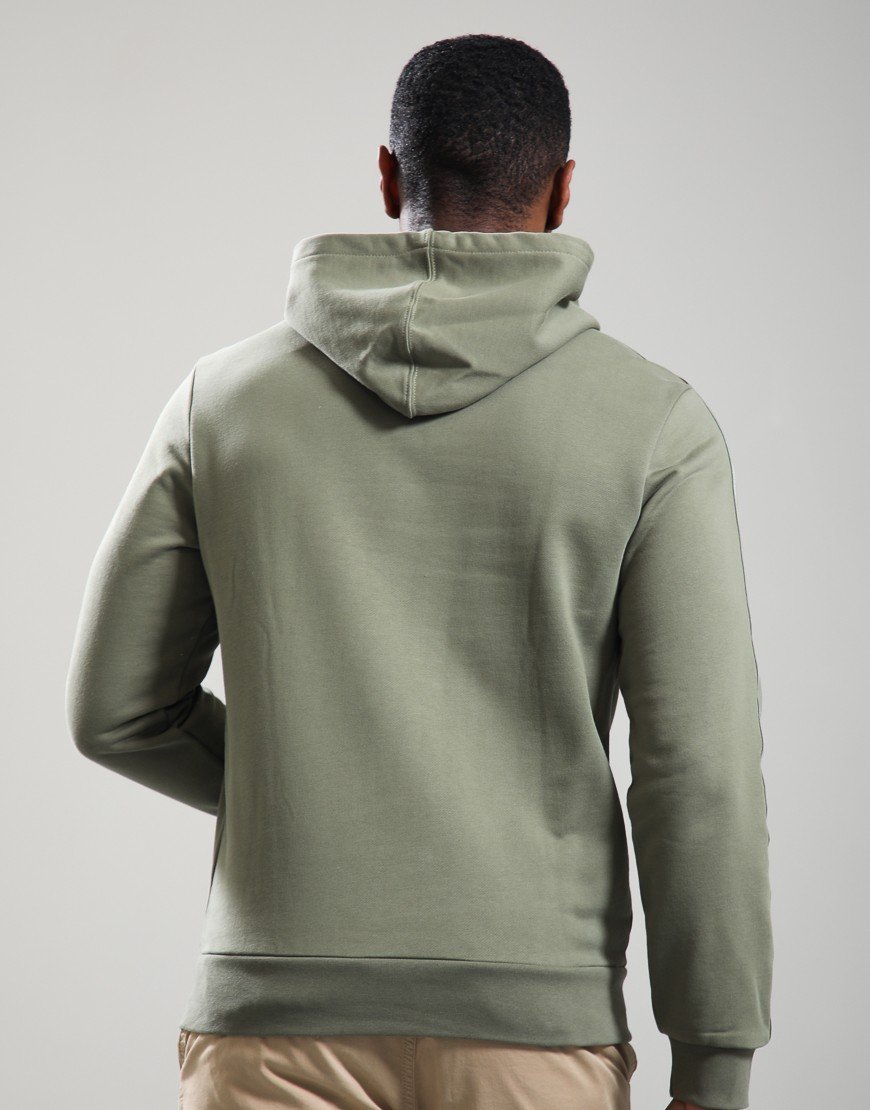 Lacoste Logo Stripe Zip Hoodie Khaki