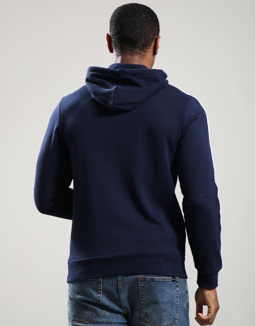 Lacoste Logo Stripe Hoodie Navy Blue