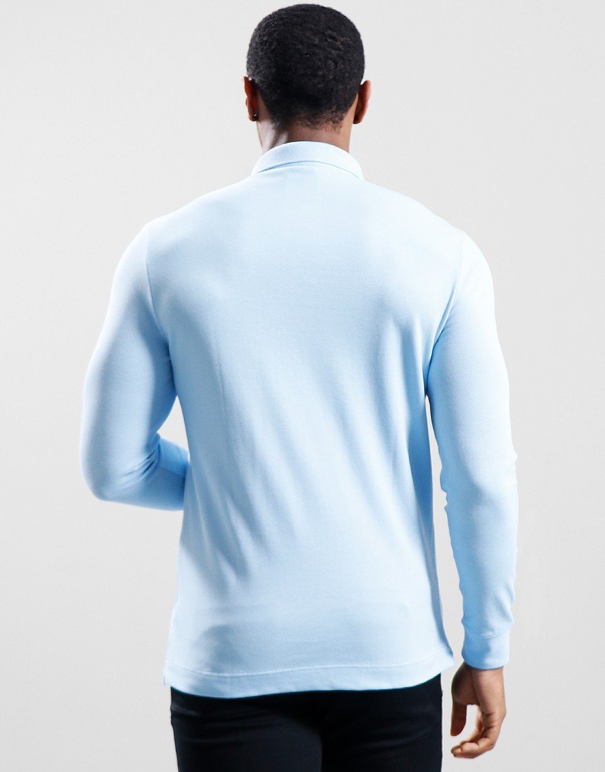 Lacoste Paris Long Sleeve Stretch Cotton Polo Shirt Overview Blue