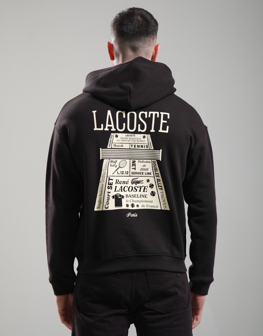Lacoste Loose Fit Printed Hoodie Buffalo