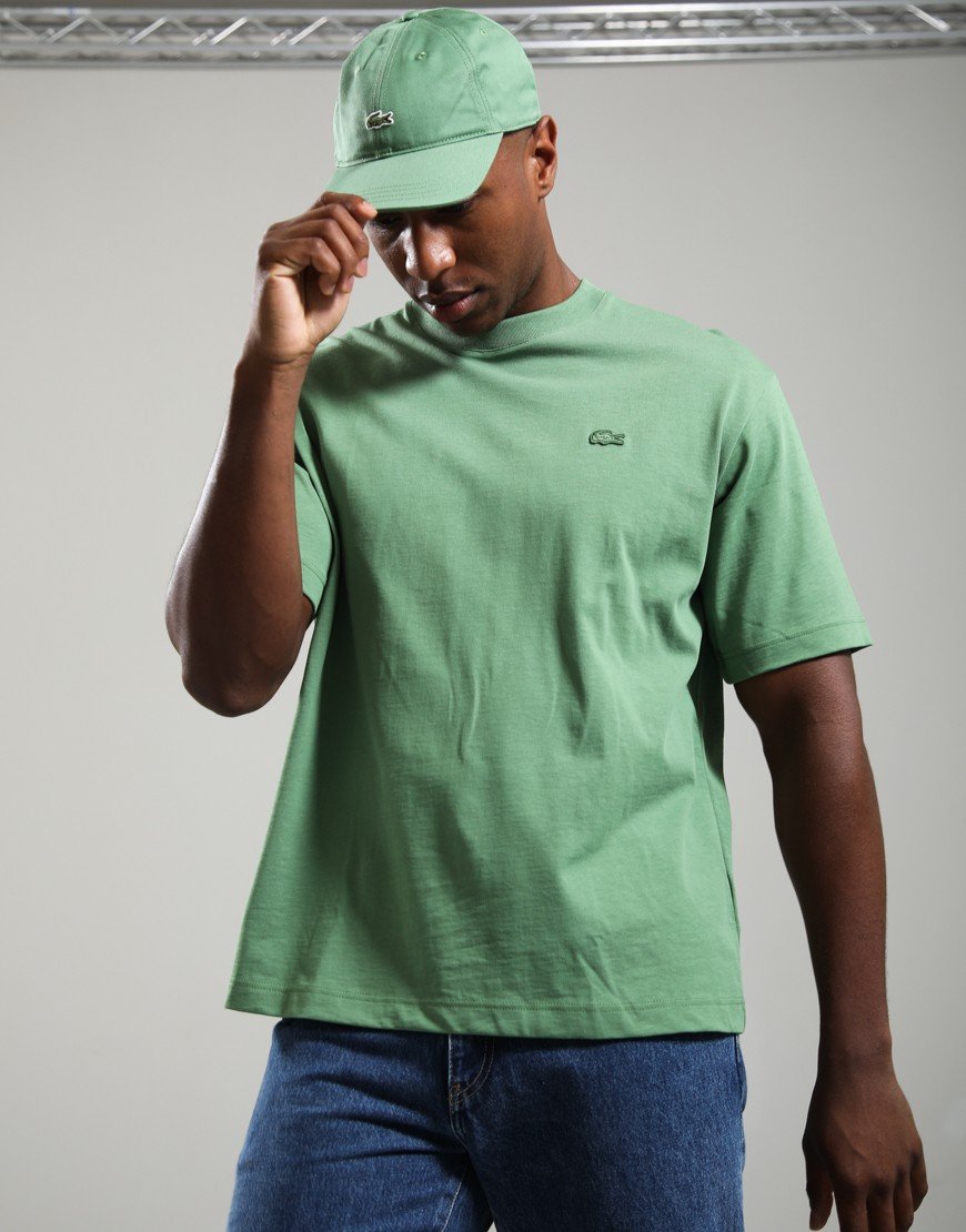 Lacoste Loose Heavy Jersey T-Shirt Lamb Lettuce