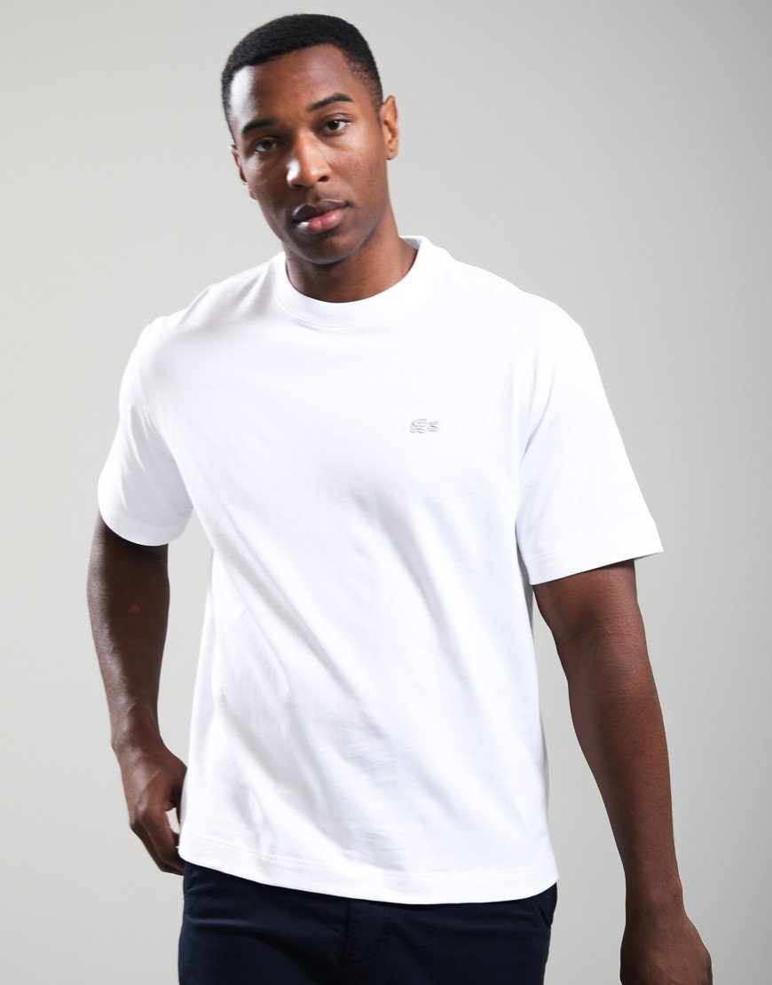 Lacoste Loose Fit Heavy Jersey T-Shirt White