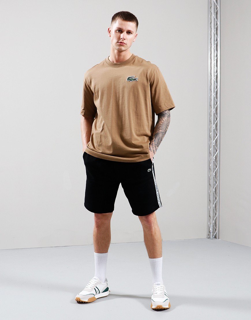 Lacoste Loose Large Croc T-Shirt Brown