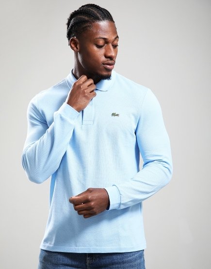 Lacoste Long Sleeve Best Polo Shirt Pale Blue