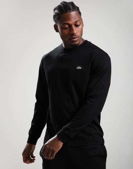 Lacoste Long Sleeve Cotton T-Shirt Black