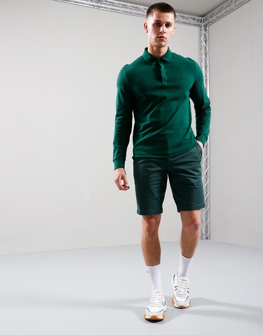 Lacoste Long Sleeve Paris Polo Shirt Green