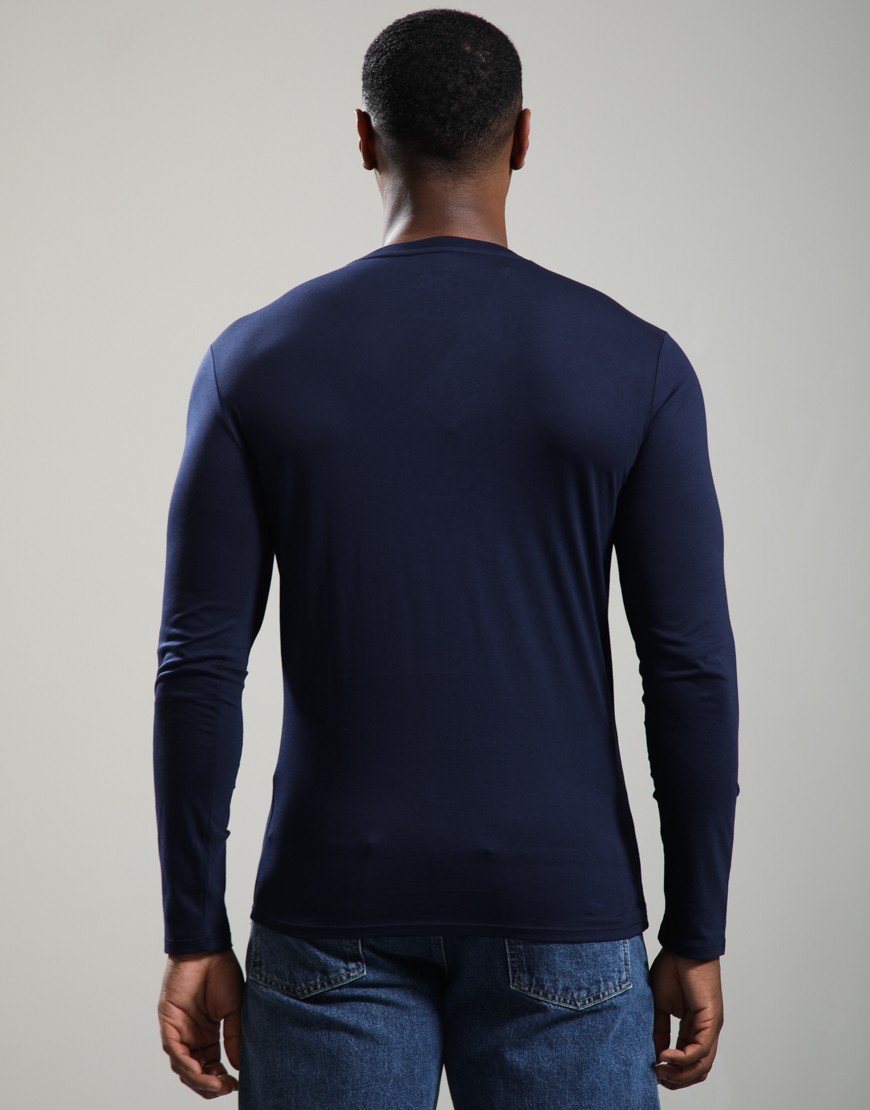 Lacoste Long Sleeve Plain T-Shirt Navy