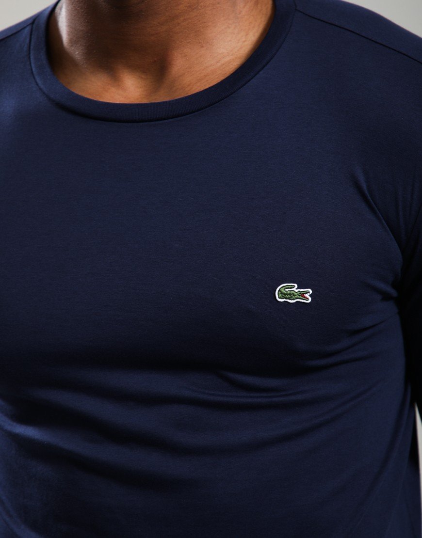 Lacoste Long Sleeve Plain T-Shirt Navy