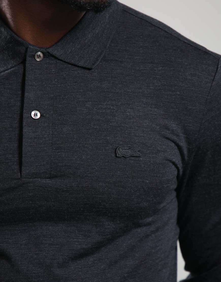 Lacoste Long Sleeve Wool Blend Polo Shirt Lightning Chine