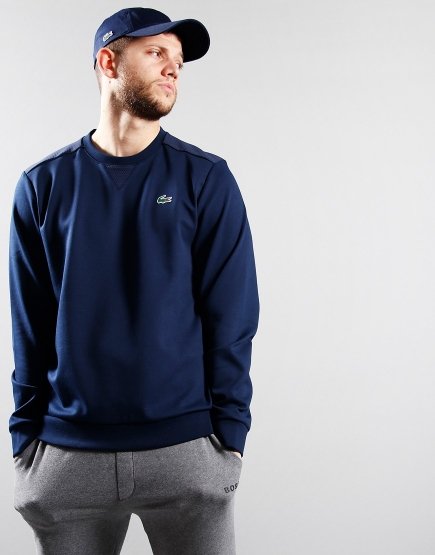 Lacoste Mesh Panel Sweat Navy