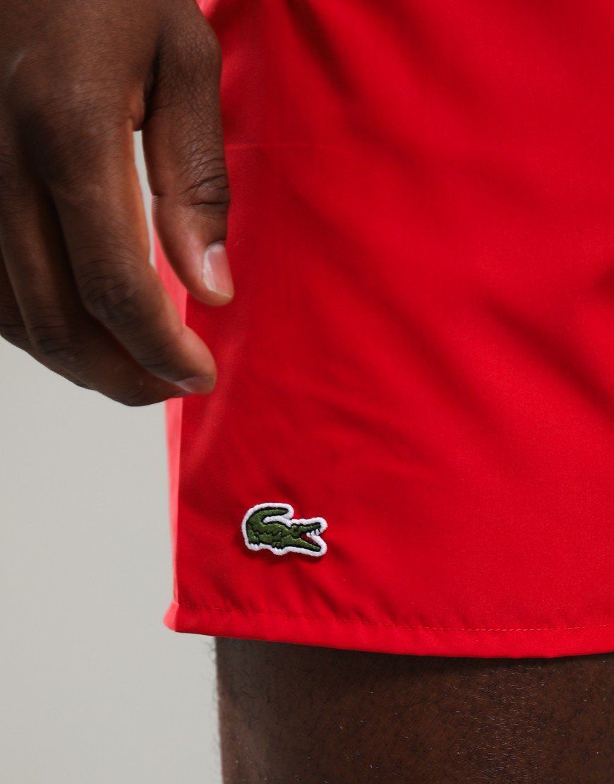 Lacoste Mid Monochrome Swim Shorts Red/Green