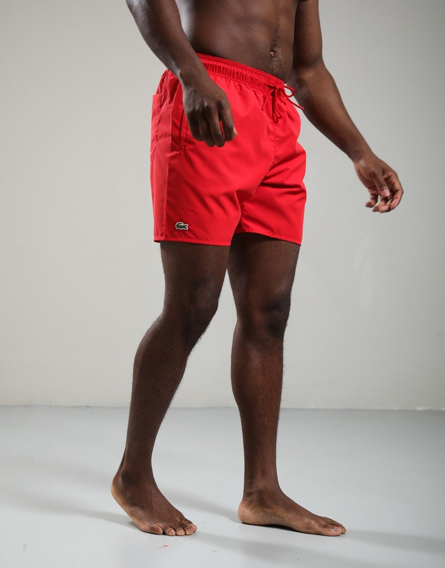 Lacoste Mid Monochrome Swim Shorts Red/Green