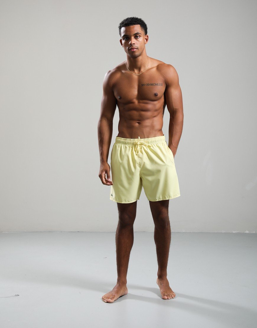 Lacoste Mid Monochrome Swim Shorts Yellow/Green