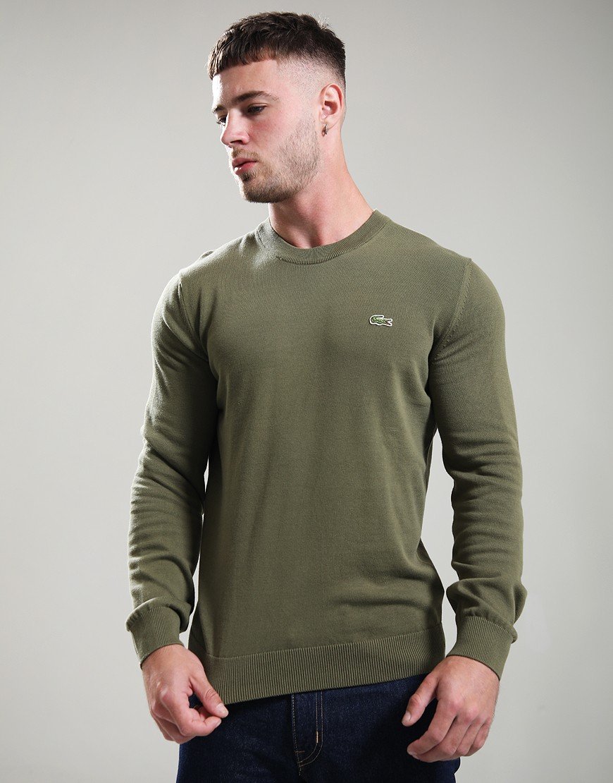 Lacoste Mono Crew Knit Khaki Green