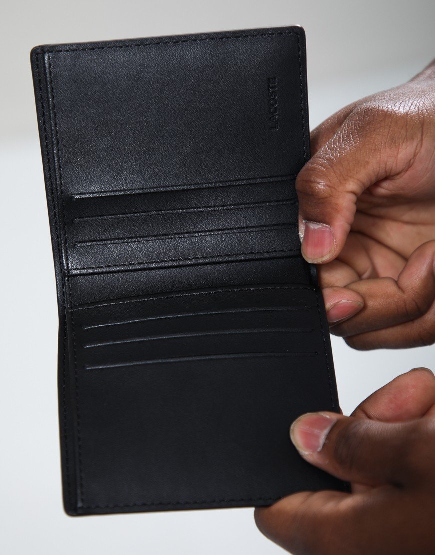 Lacoste Monogram Compact Wallet Noir