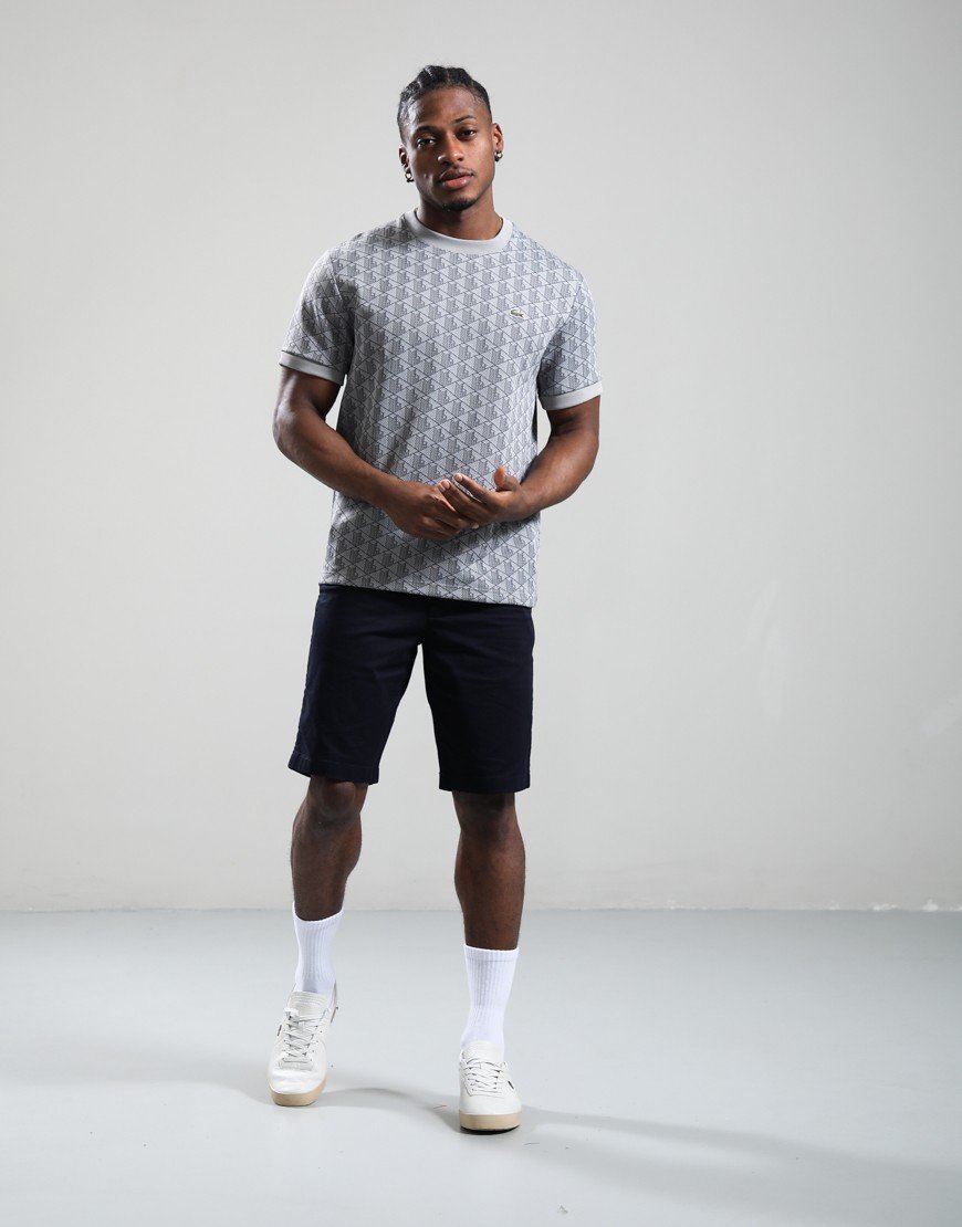 Lacoste Monogram Jacquard T-Shirt Calluna/Graphite