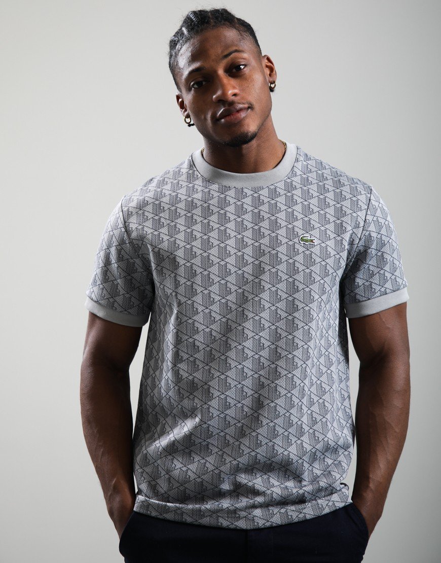 Lacoste Monogram Jacquard T-Shirt Calluna/Graphite