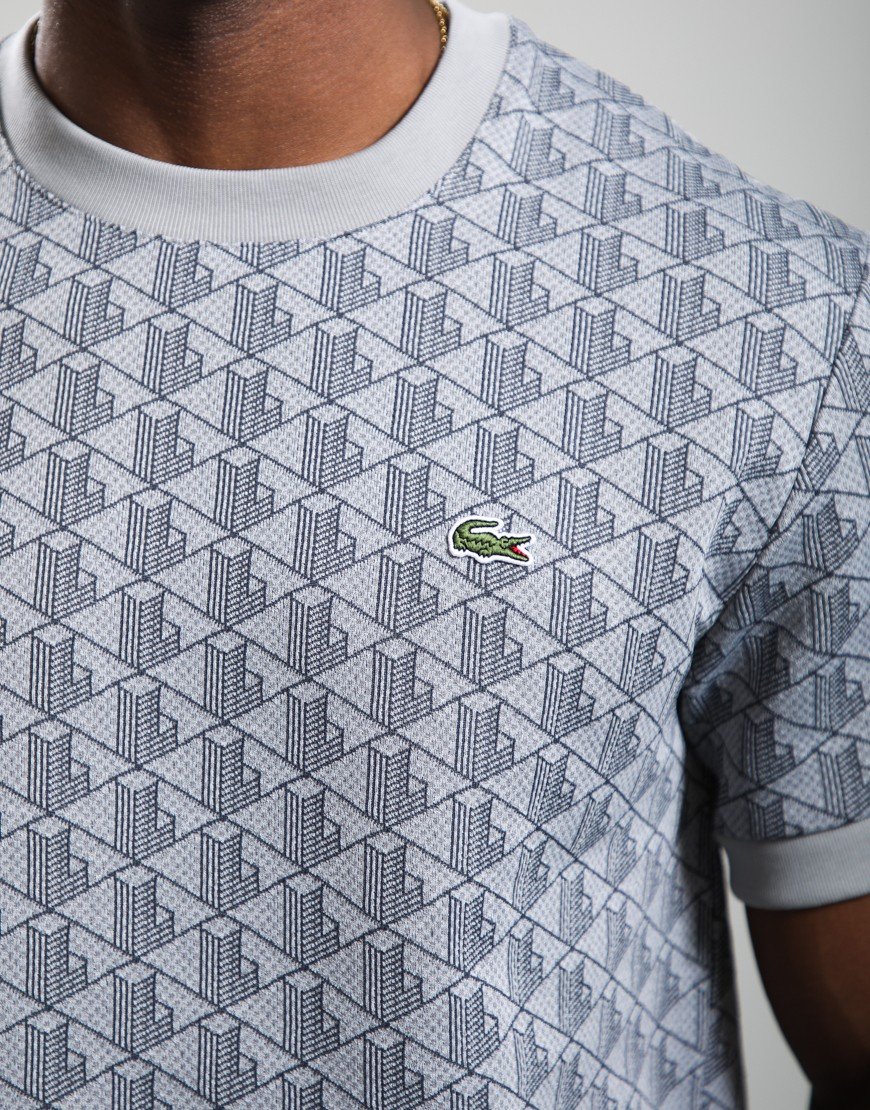Lacoste Monogram Jacquard T-Shirt Calluna/Graphite