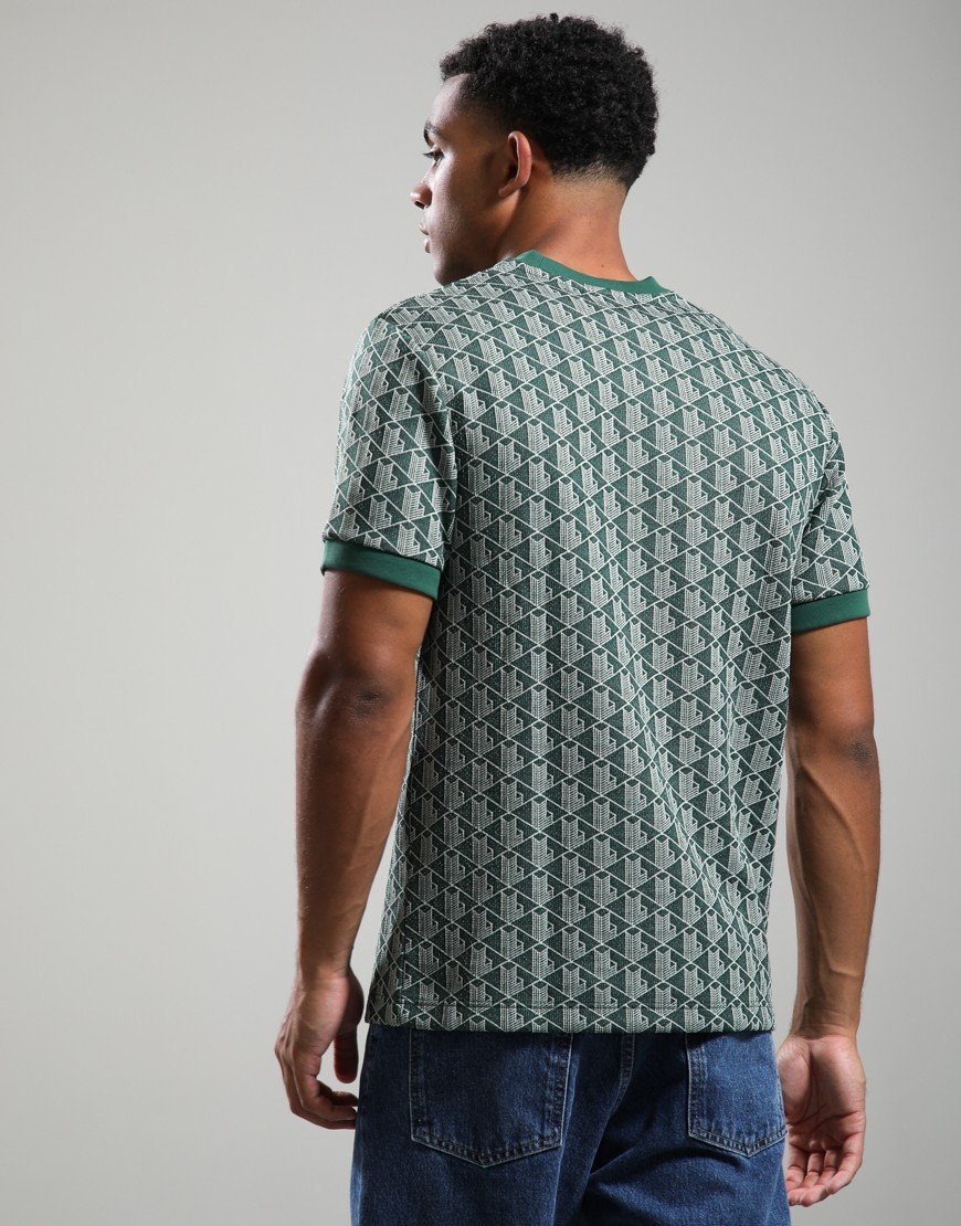 Lacoste Monogram Jacquard T-Shirt Green/Sinople