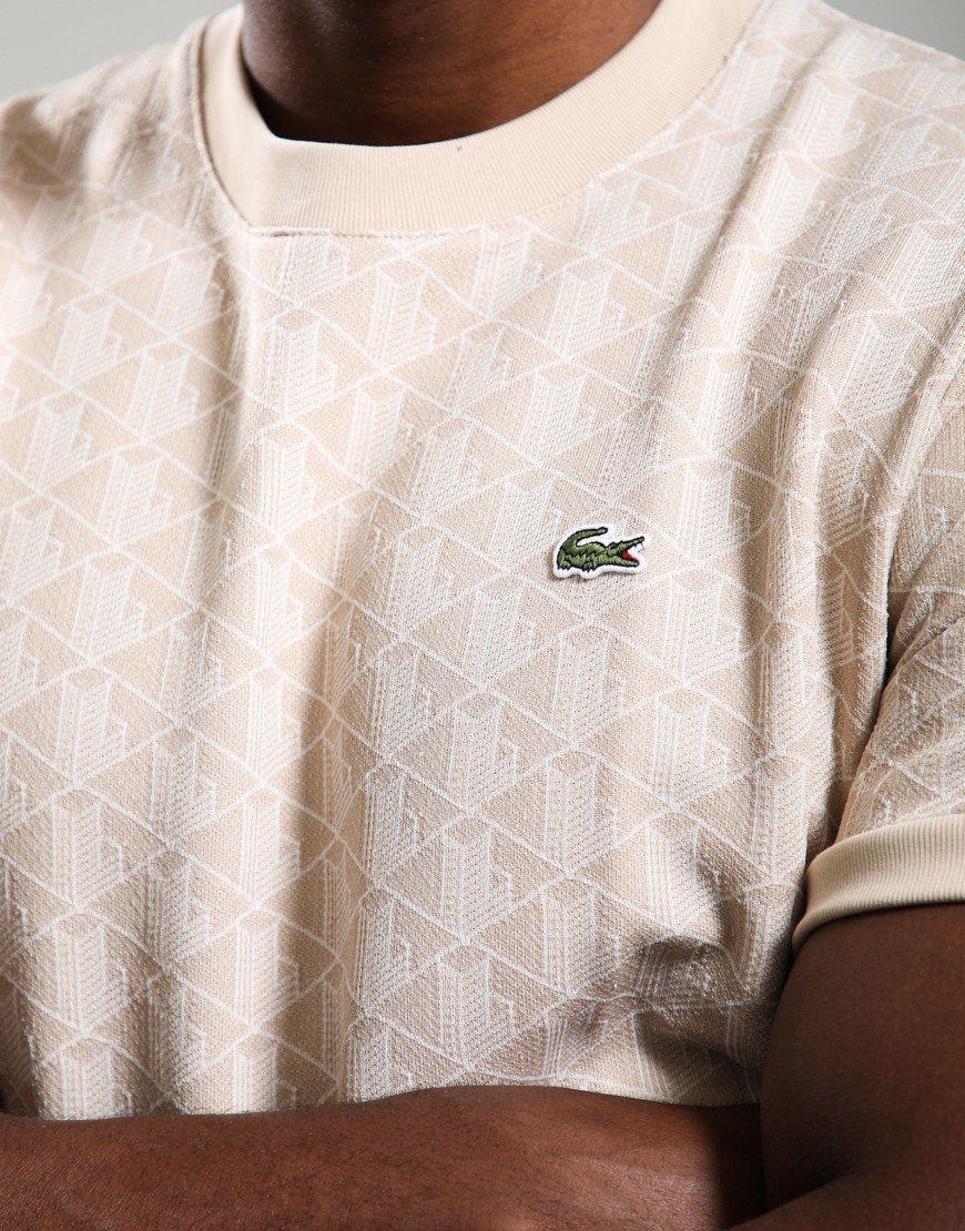 Lacoste Monogram Jacquard T-Shirt Lionne/Flour