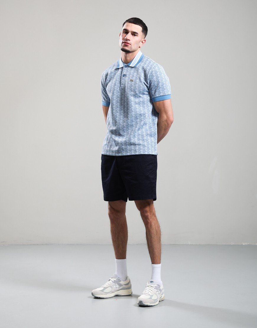 Lacoste Monogram Polo Shirt Phoenix Blue