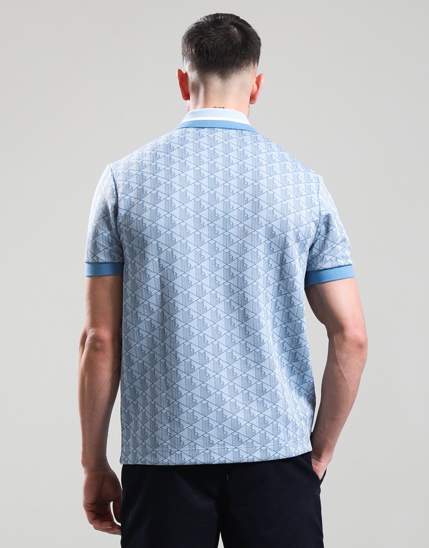 Lacoste Monogram Polo Shirt Phoenix Blue