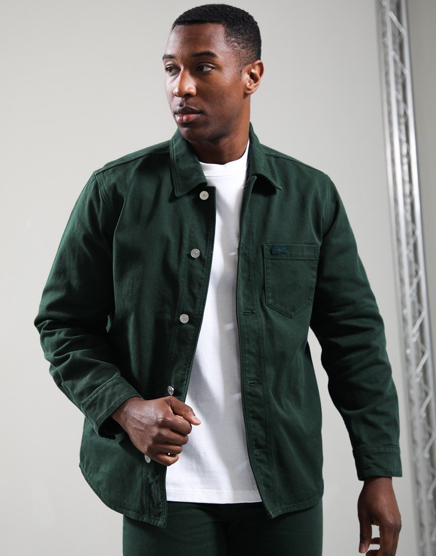 Lacoste Oversized Denim Overshirt Green