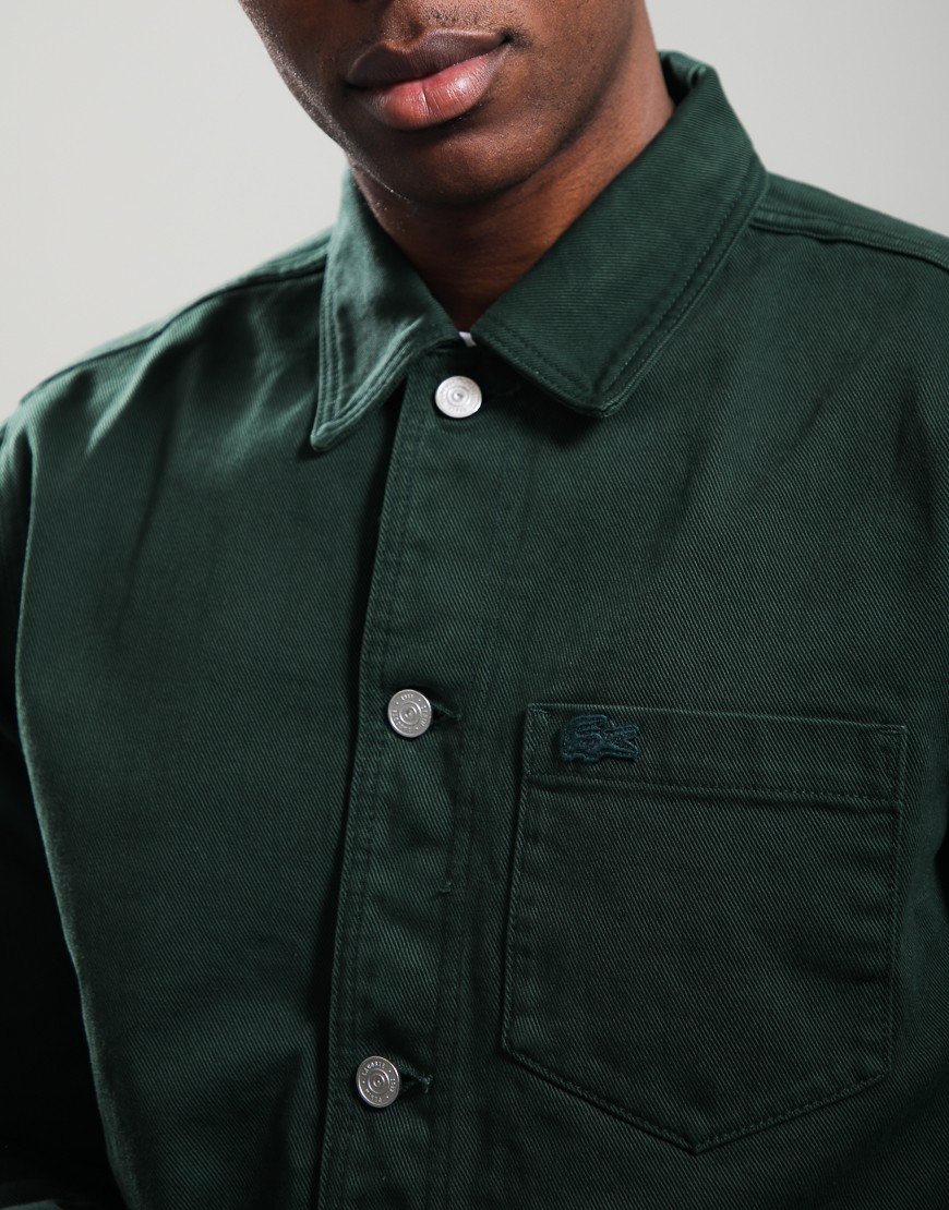Lacoste Oversized Denim Overshirt Green