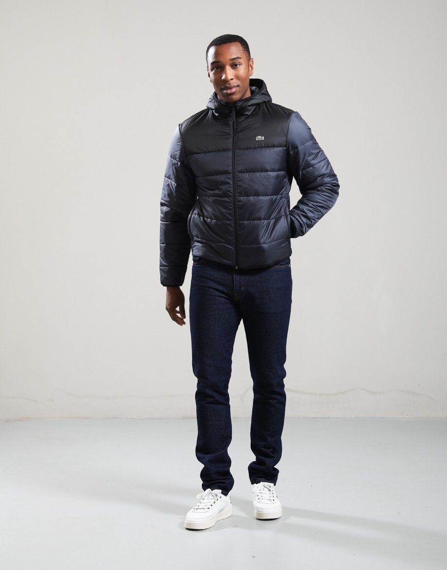 Lacoste Padded Colour Block Puffer Black/Graphite