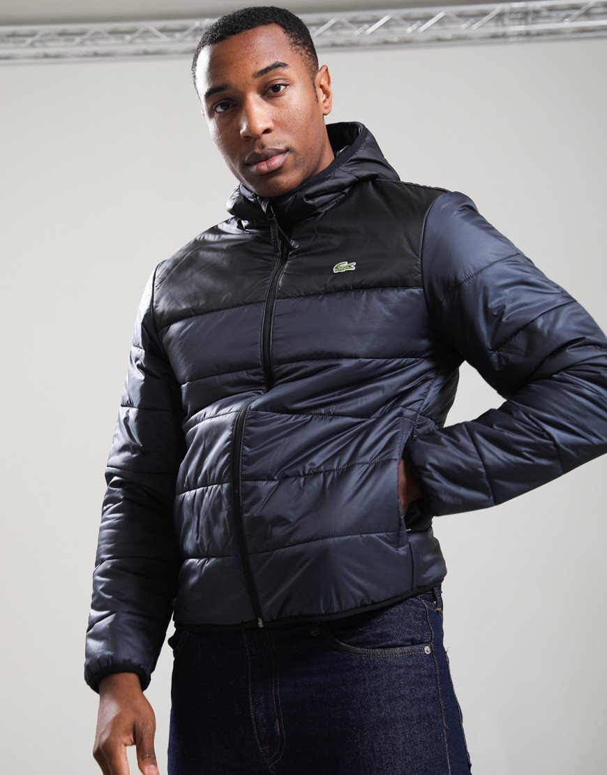 Lacoste Padded Colour Block Puffer Black/Graphite