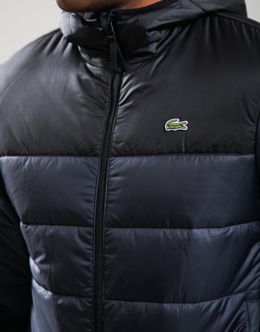 Lacoste Padded Colour Block Puffer Black/Graphite