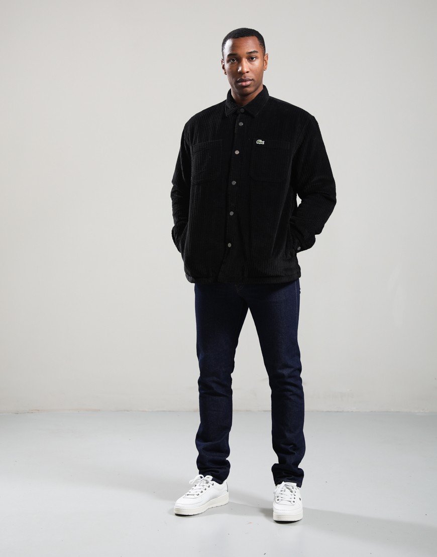 Lacoste Padded Cord Overshirt Black