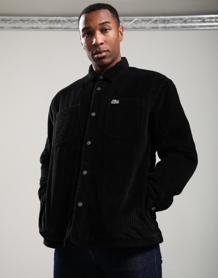 Lacoste Padded Cord Overshirt Black