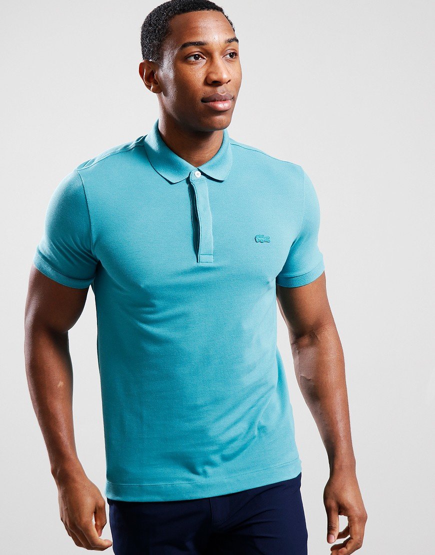 Lacoste Paris Stretch Cotton Polo Shirt Blue