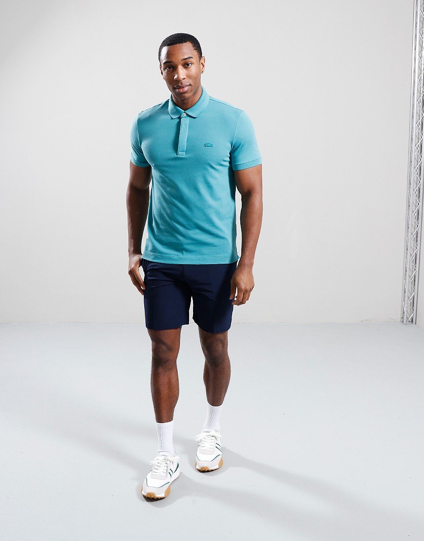 Lacoste Paris Stretch Cotton Polo Shirt Blue