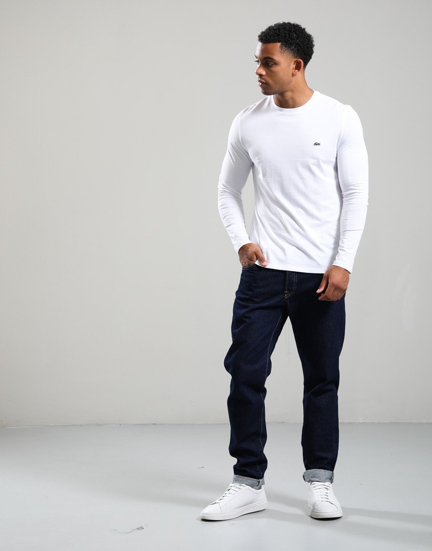 Lacoste Pima Cotton Long Sleeve T-Shirt White