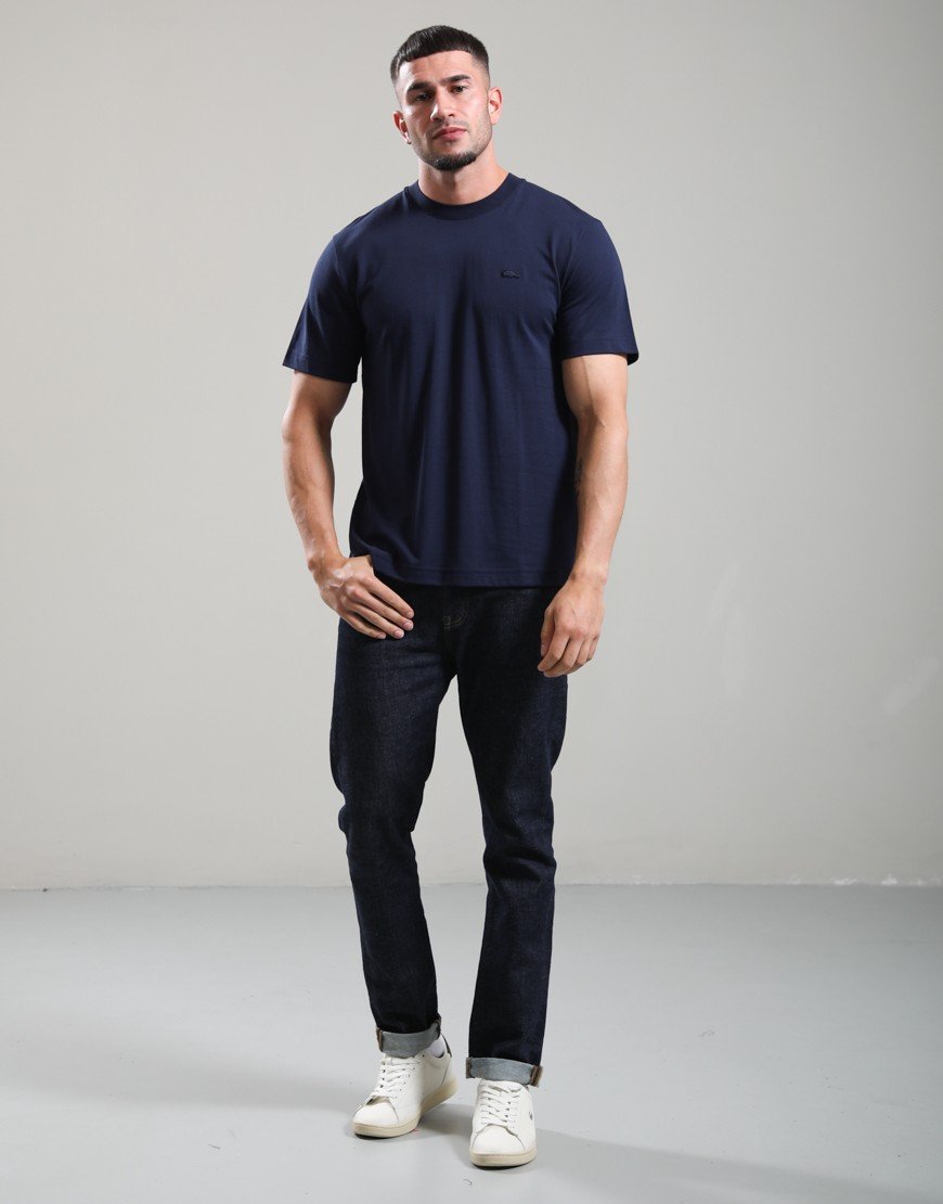 Lacoste Pima Cotton Pique T-Shirt Navy Blue